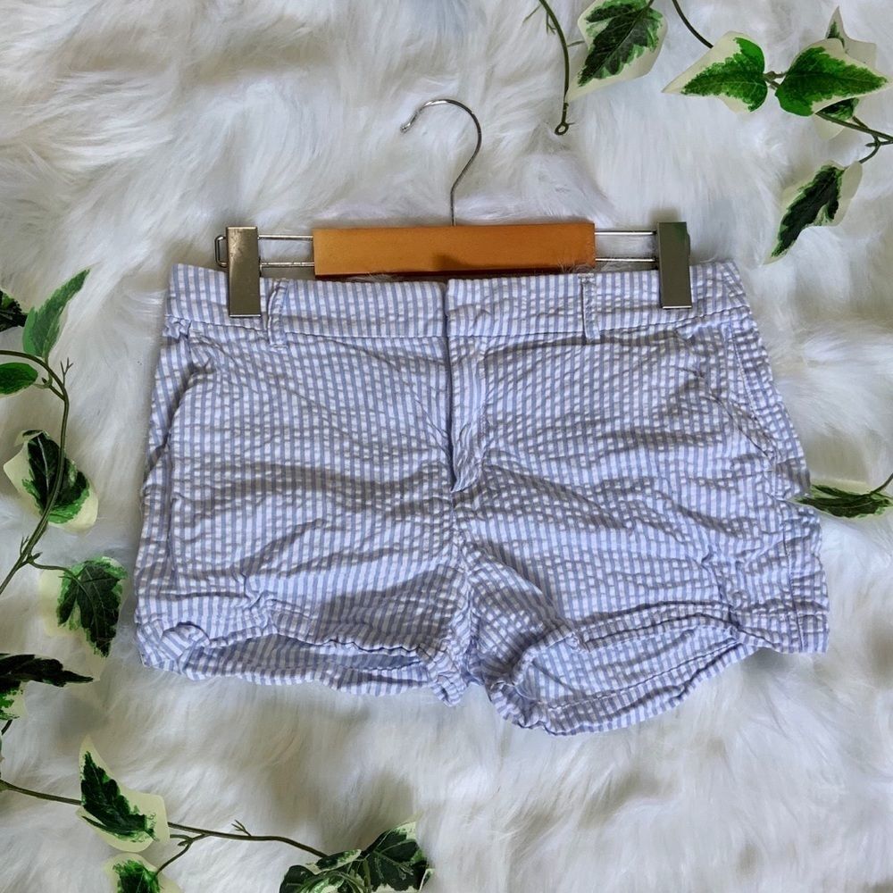 Blue+White Pinstriped Shorts